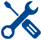 blue wrench icon